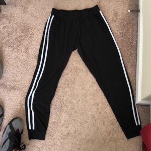 Black and white stripe joggers
